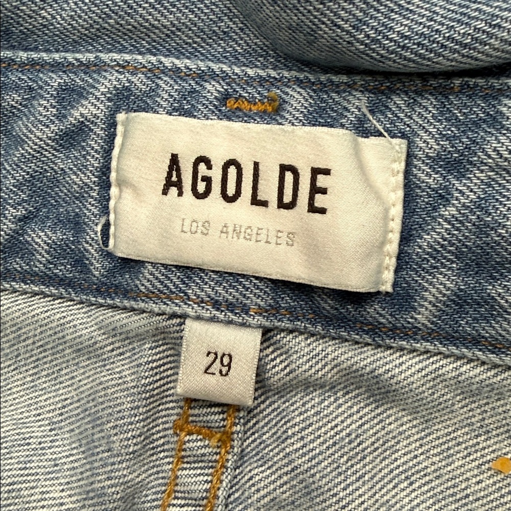 AGOLDE Lettuce Waistband Reworked High Rise Fitted 90s Jeans - Picture 6 of 15